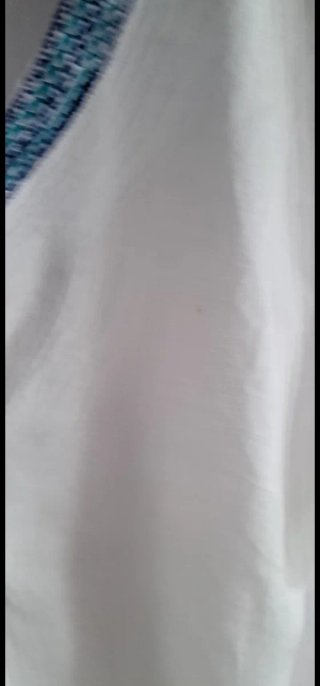 Blusa Cortefiel Mujer Bordada Blanca