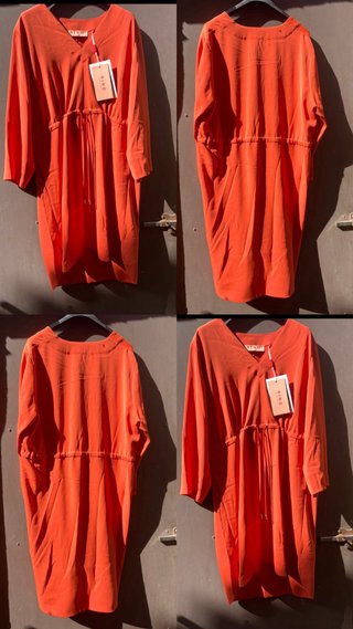Vestido RINO naranja midi, talla 38