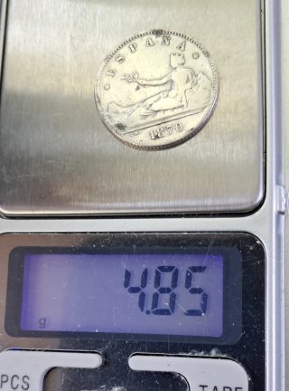 Moneda 1 peseta 1870
