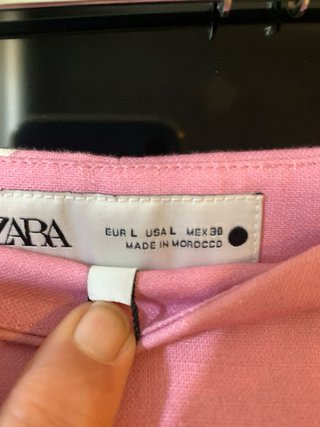 Falda Zara Estampada Rosa Talla L