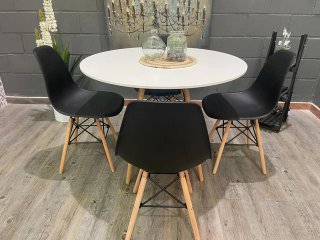 Mesa Redonda 100cm con Sillas