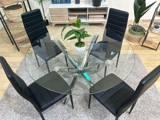 Mesa Redonda 120cm con Sillas Polipiel