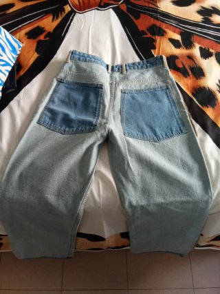 Pantalón campana Bershka azul mujer talla 34
