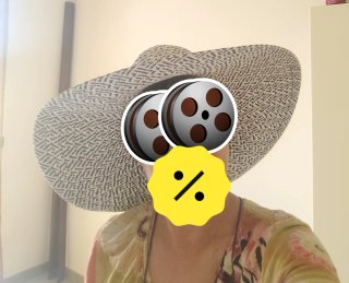 Cappello a falda larga con fantasia