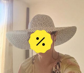 Cappello a falda larga con fantasia
