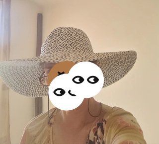 Cappello a falda larga con fantasia
