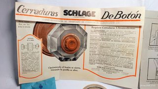 Estuche Muestrario Cerraduras Schlage Antiguo