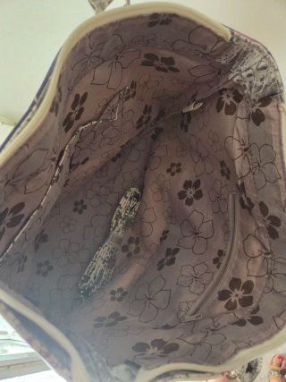 Borsa tote bag panna con farfalle
