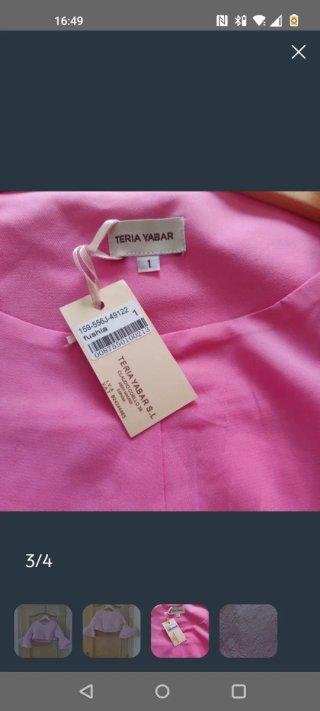 Torera fucsia con volantes