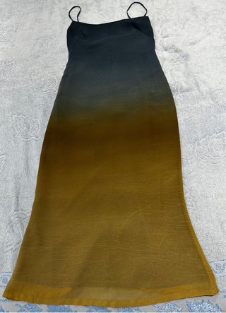 Vestido Verano Negro y Dorado Talla L