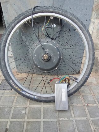 Rueda Eléctrica Trasera 1500 w.48 V.Controladora