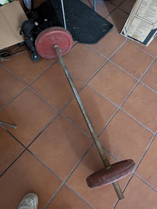 Pesas de gimnasio con barra 15 kg ladomas barra