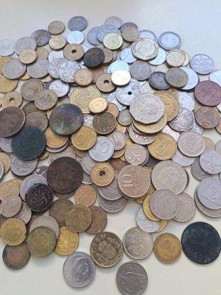 Lote monedas españolas y extranjeras