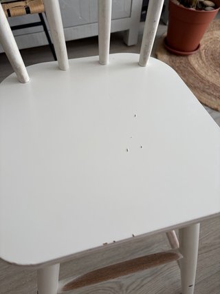 Silla alta AGAM para niños, blanca