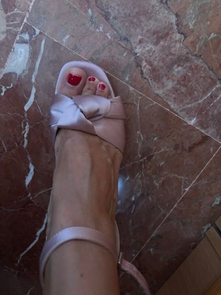 Sandalias tacón Silvia Navarro rosas