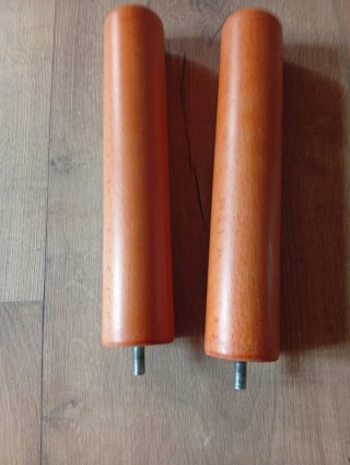 4 Patas Somier Rosca Madera Naranja