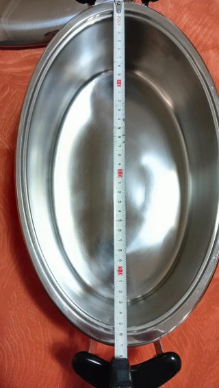 Olla rustidera AMC ovalada y 2 fuentes