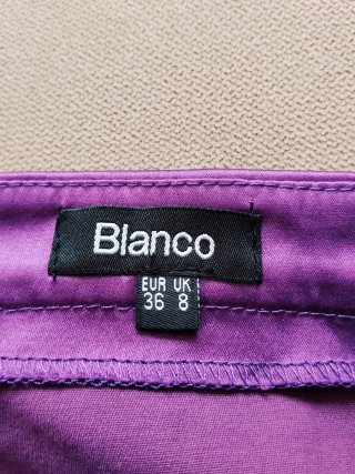 Vestido palabra de honor Blanco morado Talla S