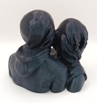 Busto The Lovers Magritte Gli Amanti Arte 3D Print