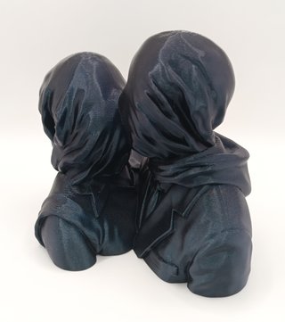 Busto The Lovers Magritte Gli Amanti Arte 3D Print