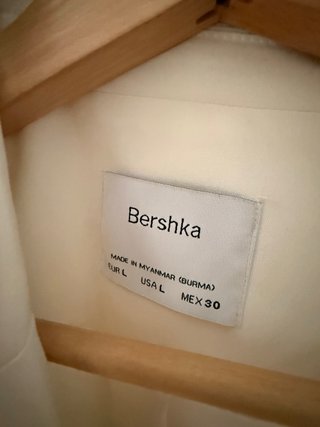 Vestido  blanco Bershka - Talla L
