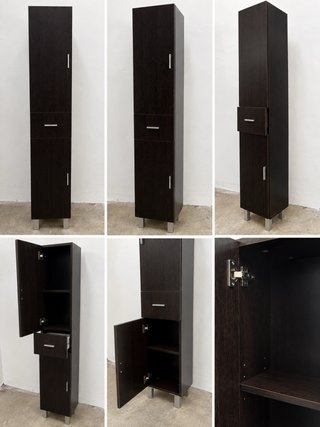 Armario auxiliar baño madera y metal