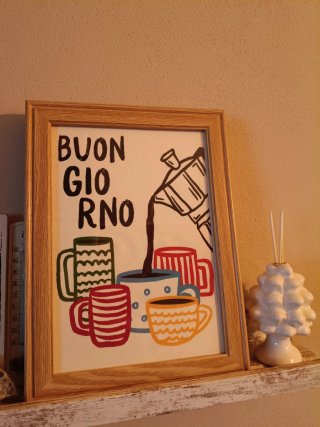 Cornice con stampa Buon Giorno