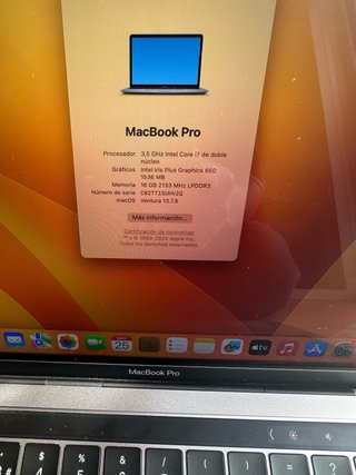MacBook Pro 13” 2018 i7 / 16GB RAM TouchBar