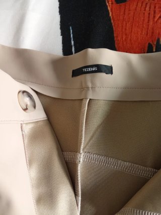 Pantalón campana beige talla S