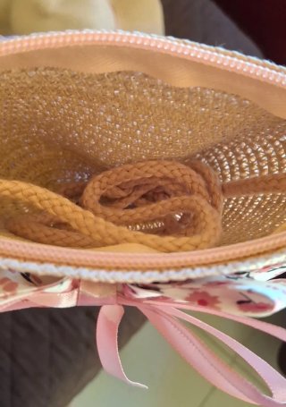 Conjunto sombrero y bolso verano niña