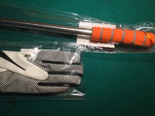 Guante de golf y recogedor de bolas