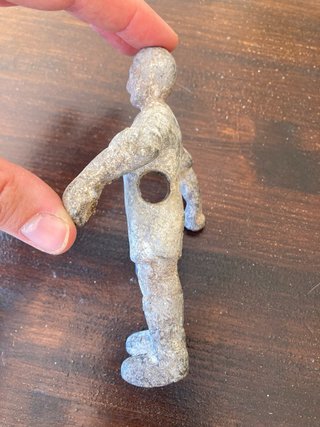 Jugador futbolín antiguo