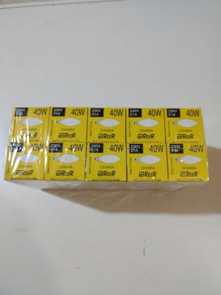 Lotto da 10 Lampadine 40W E14 Oliva chiara