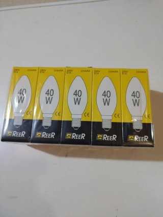 Lotto da 10 Lampadine 40W E14 Oliva chiara