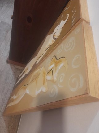 Coppia di quadri ad olio su legno