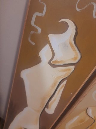 Coppia di quadri ad olio su legno