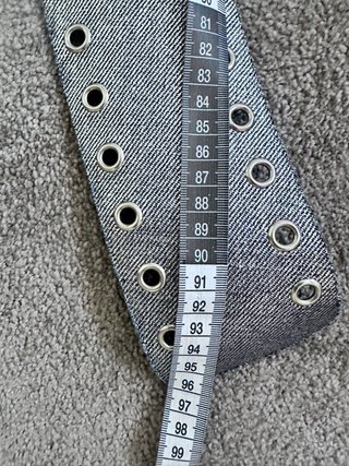 Cinturón ancho mujer gris plateado