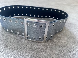 Cinturón ancho mujer gris plateado
