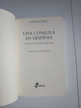Una conjura en Hispania, novela de Lindsey Davis