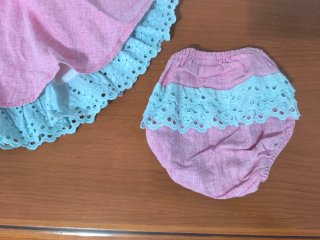 Vestido bebé niña La Ormiga T.18m Rosa/Verde