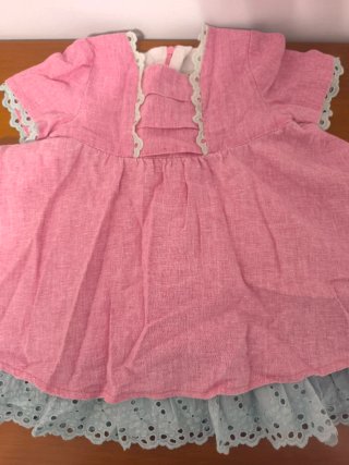 Vestido bebé niña La Ormiga T.18m Rosa/Verde