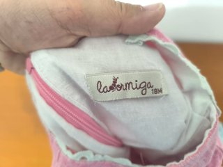 Vestido bebé niña La Ormiga T.18m Rosa/Verde