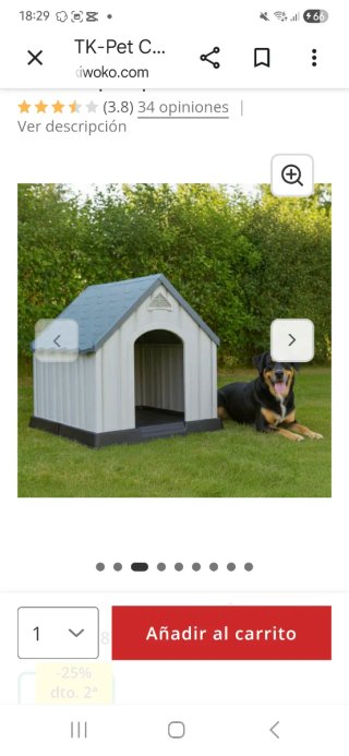 Casa para perro 91x92x87 cm comprada en kiwoko