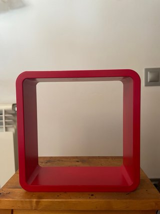 Estantería cubo roja