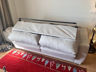 Sofá Cama Beige Tela