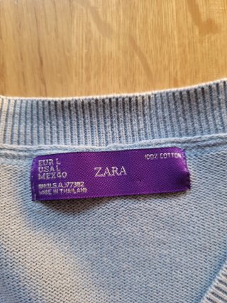 Jersey fino Zara azul claro Talla L