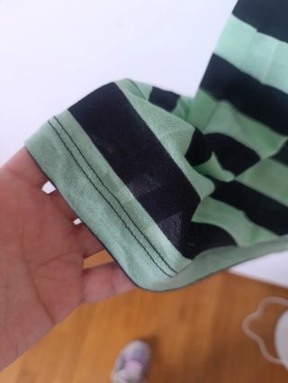 Camiseta H&M Rayas Verde y Negro Talla M