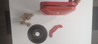Giradischi portatile rosso