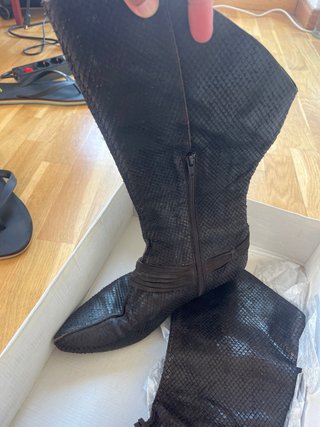 Botas Vi§alis Piel Serpiente Marrón