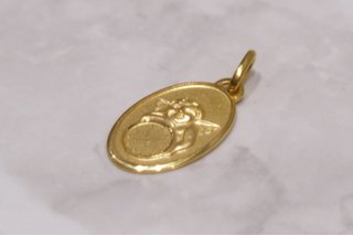 MEDALLA QUERUBÍN-RELOJ, ORO 18K/1.6g